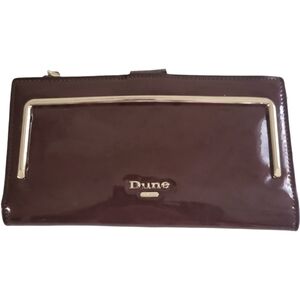 Dune London Kaydence Patent Finish Plum Bifold Wallet